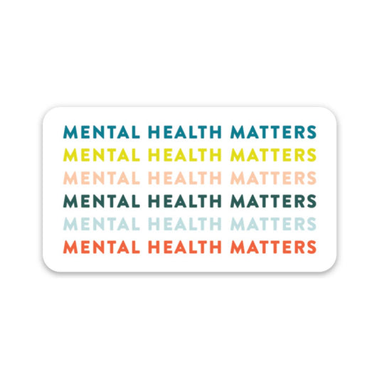 Colorful Mental Health Matters Sticker