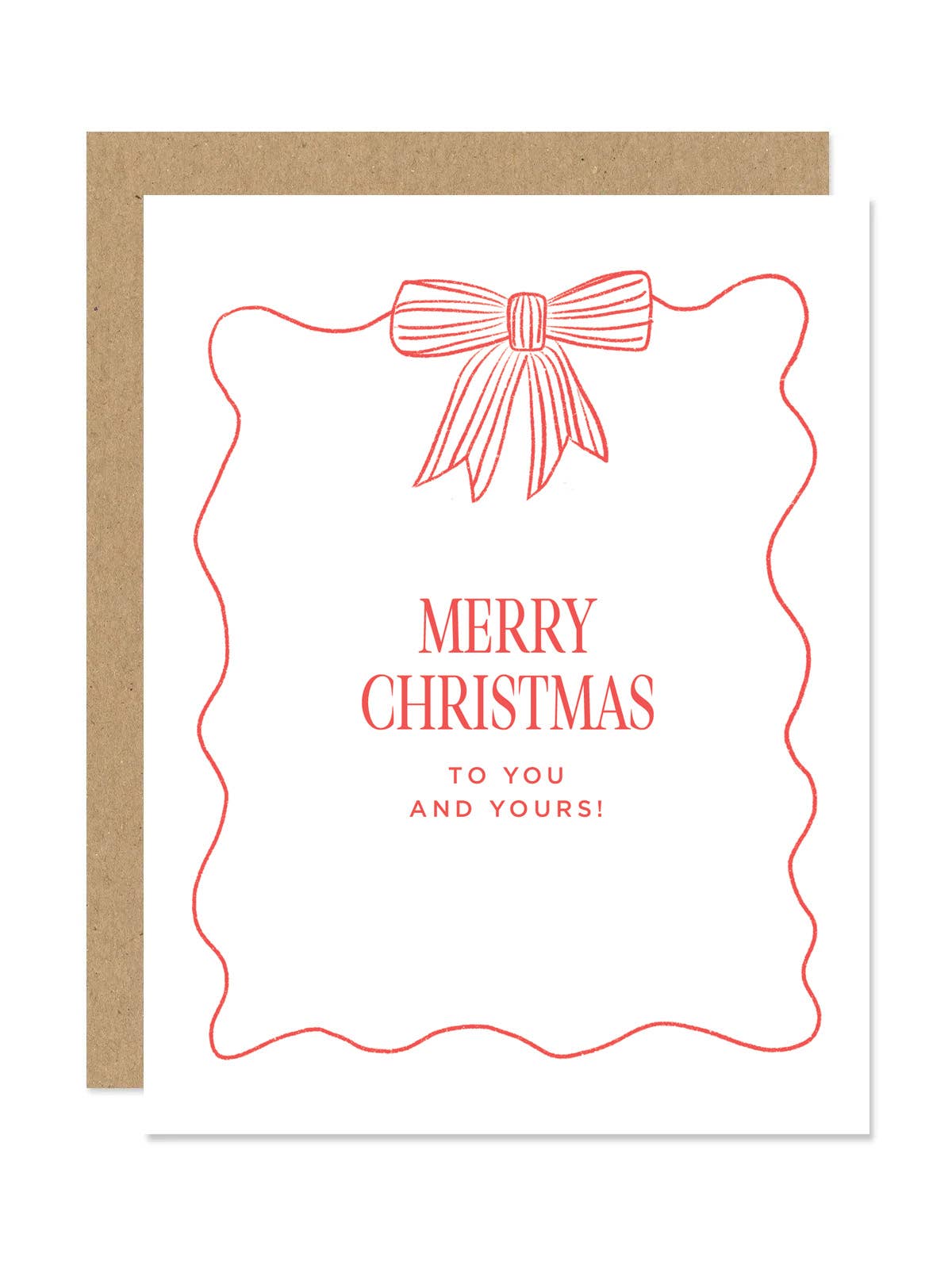Bow/Ribbon Merry Christmas to You & Yours Card