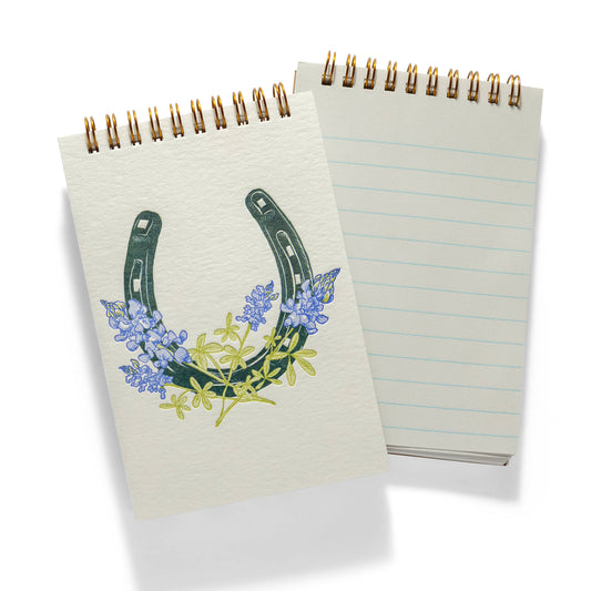 Horseshoe & Bluebonnets | Letterpress Notebook