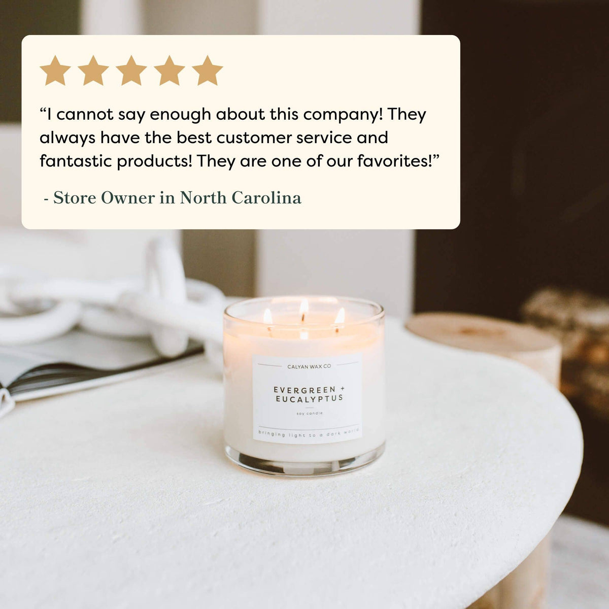 Seaside + Citrus - 3 Wick Clear Glass Tumbler Soy Candle