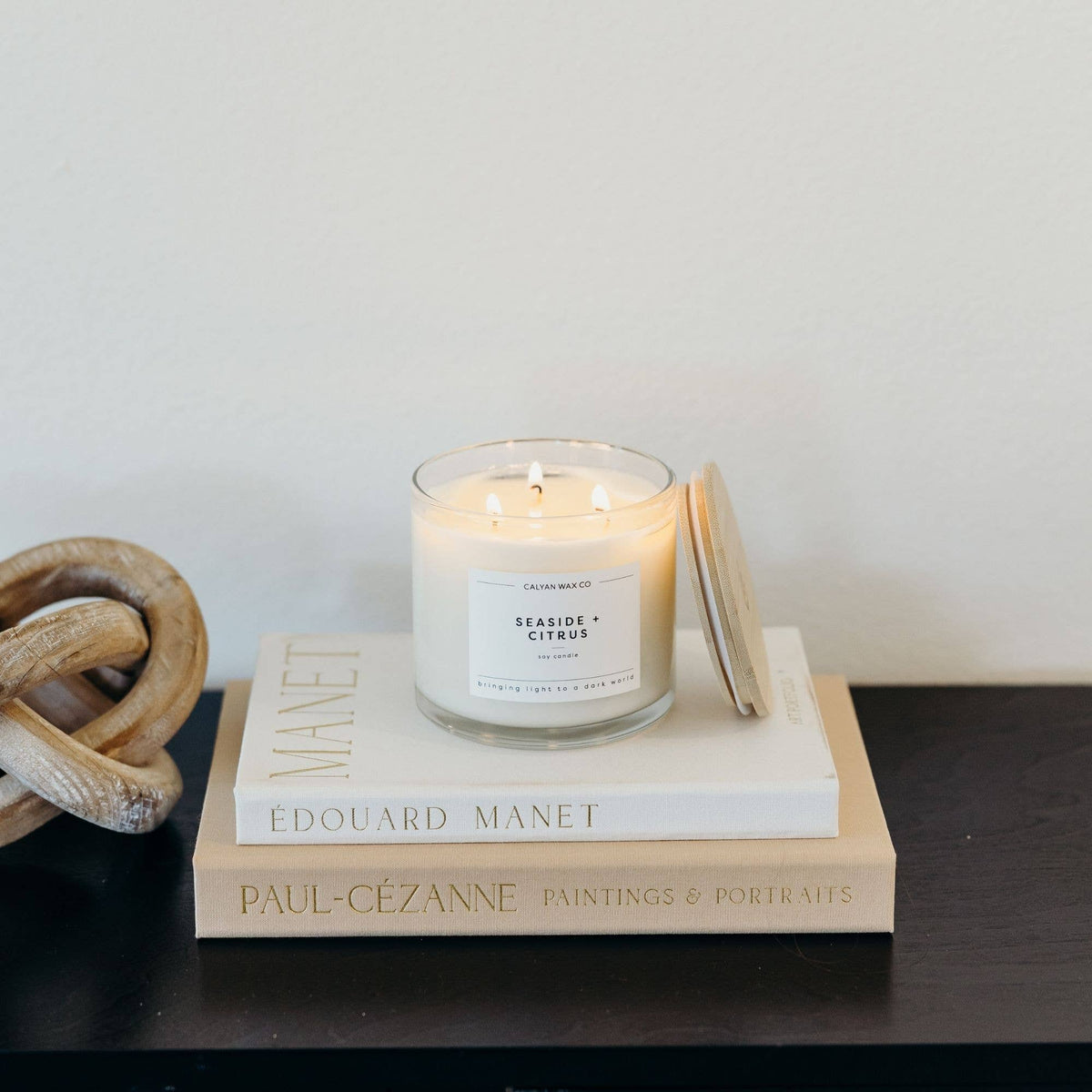 Seaside + Citrus - 3 Wick Clear Glass Tumbler Soy Candle