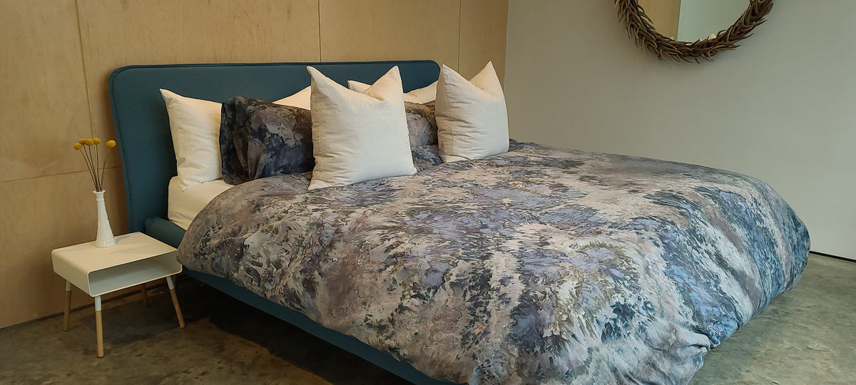Raven Tie Dye Duvet Cover: Boho Cotton Bedding Set for Twin XL, Full, Queen, King | Dorm Sheets
