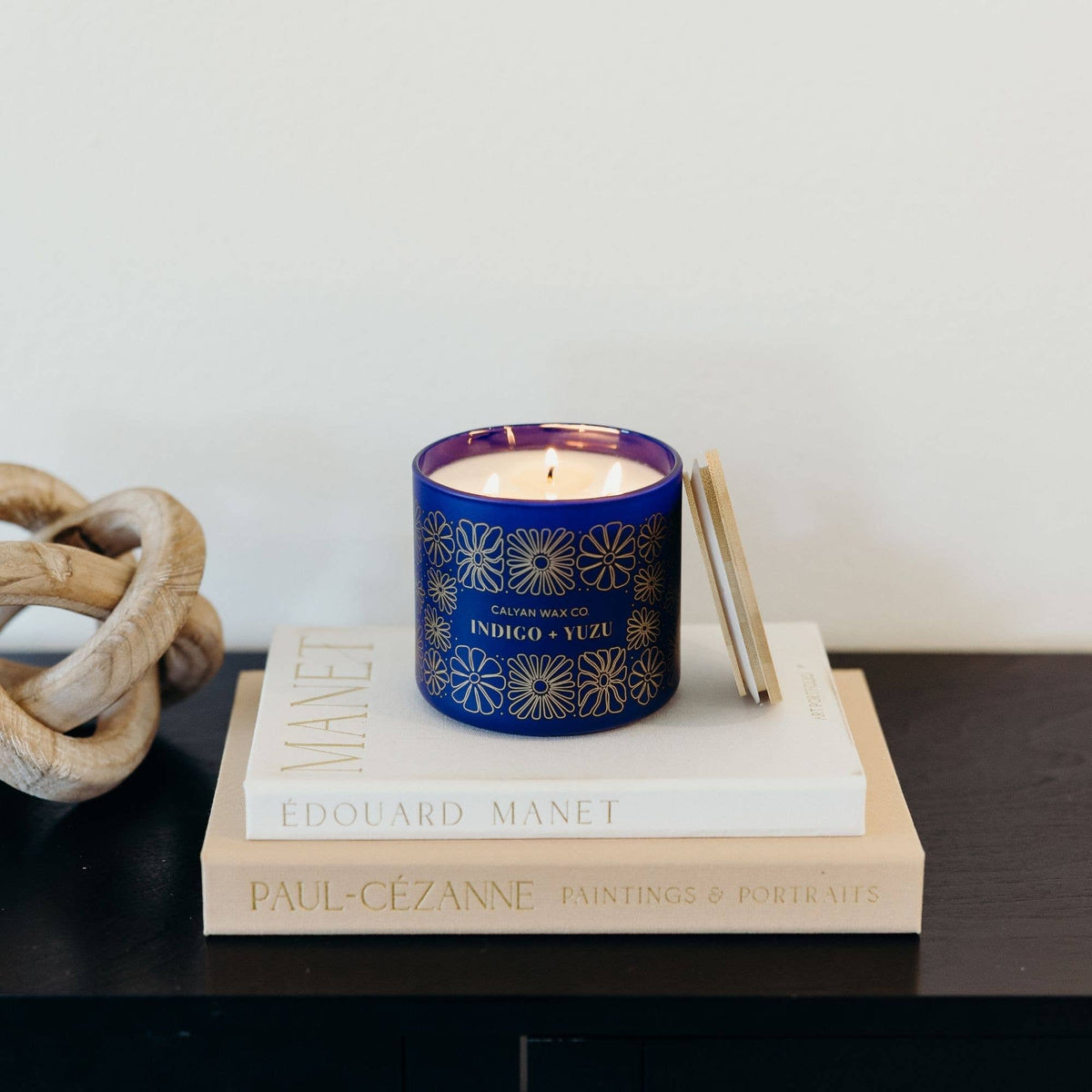 Indigo + Yuzu - 3 Wick Clear Glass Tumbler Soy Candle