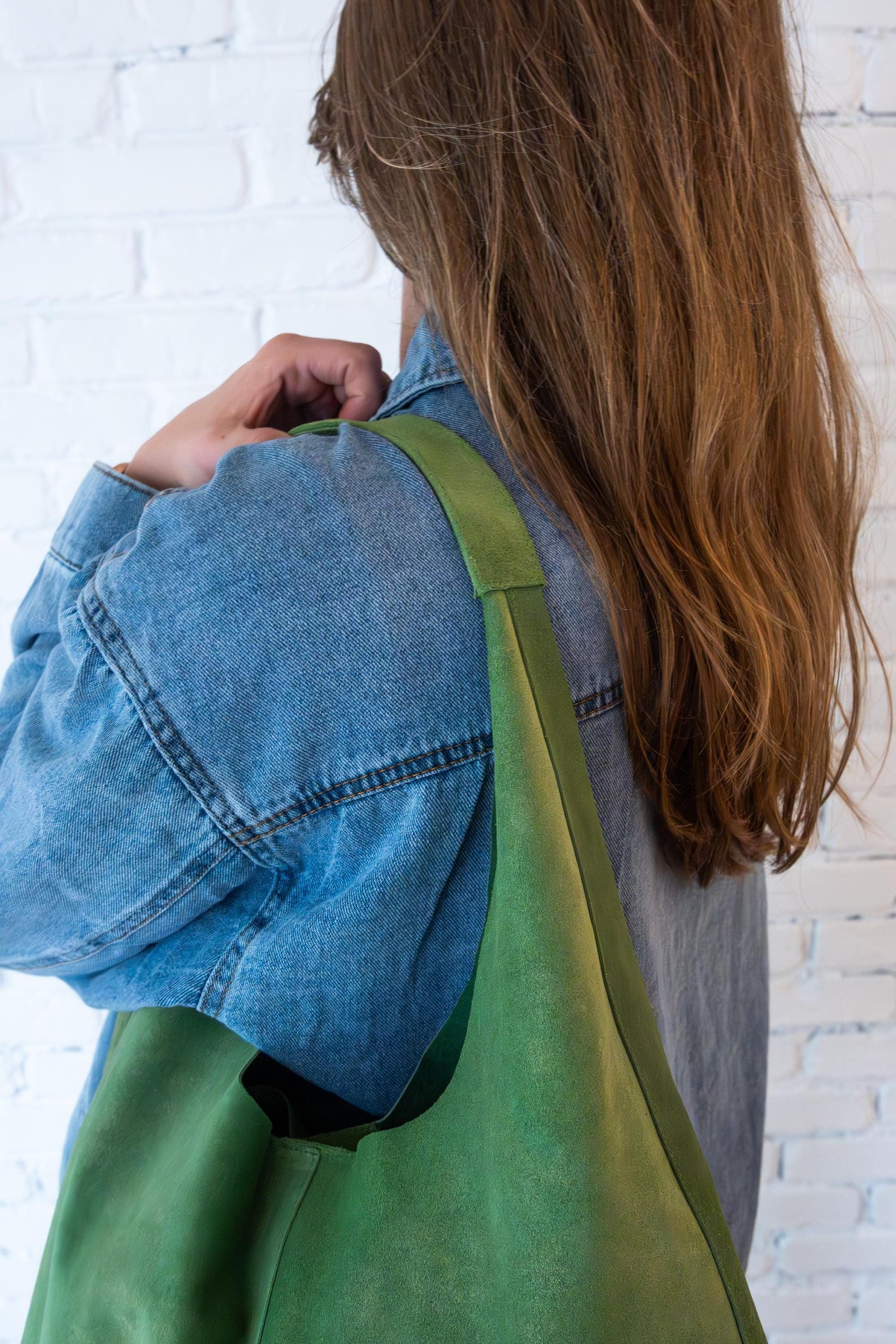 Moroccan Handcrafted Leather Tote: Stylish Everyday Carry for Work, Travel & Shopping, Suede Hobo, Slouchy Hobo Bag