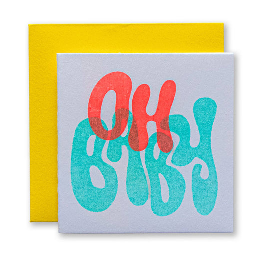 Oh Baby Risograph Tiny Card