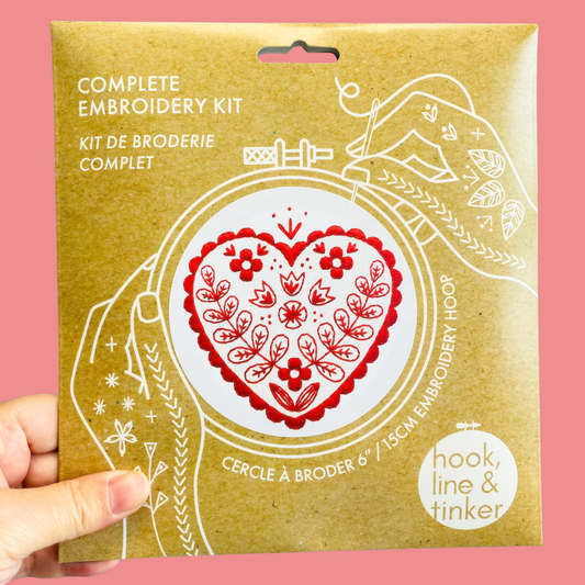 Nordic Heart Complete Embroidery Kit
