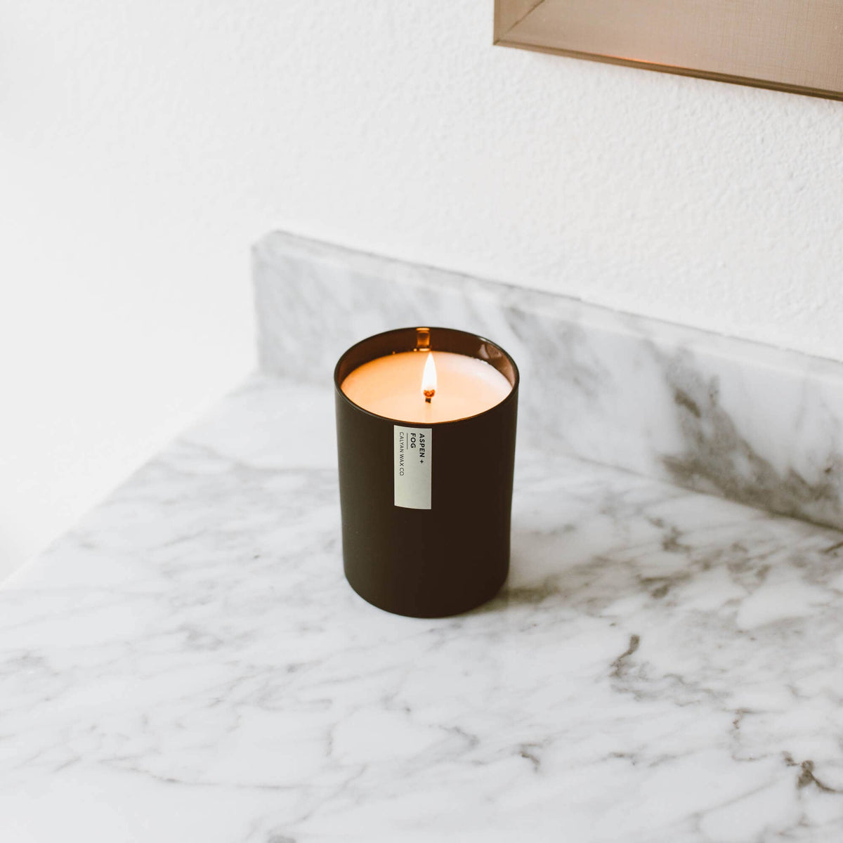 Aspen + Fog - Matte Black Tumbler Soy Candle