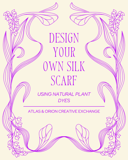Design your own Silk Scarf (or pillowcase) using Natural Plant Dyes