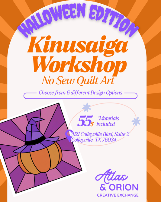 HALLOWEEN EDITION Kinusaiga Workshop - No Sew Quilted Artwork