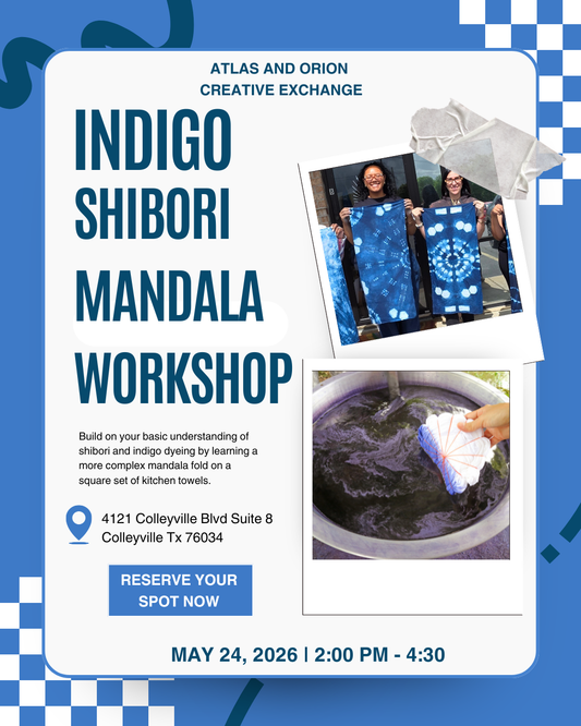 Indigo Shibori Mandala - An intermediate Indigo Dye Workshop