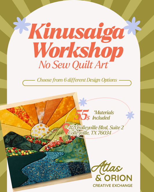 Kinusaiga Workshop - No Sew Quilted Artwork