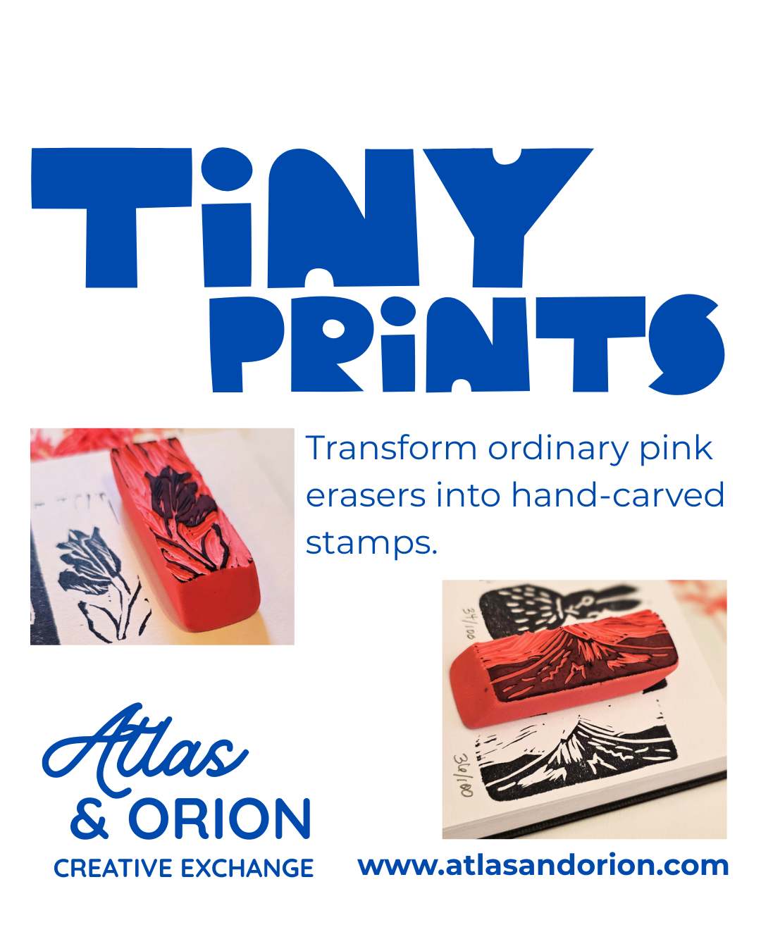 Tiny Prints: Making Stamps with Pink Erasers