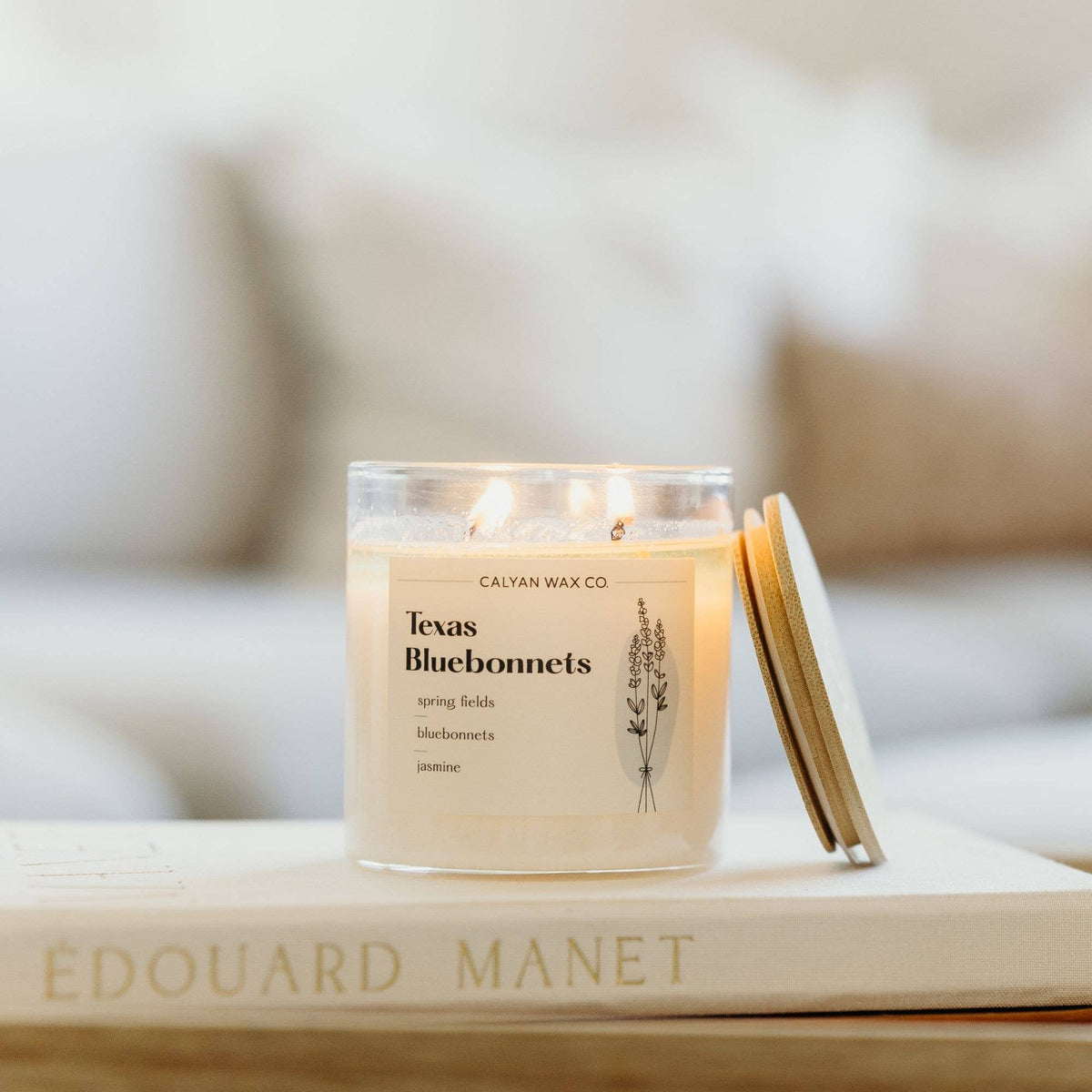 Texas Bluebonnet - Glass Tumbler Soy Candle