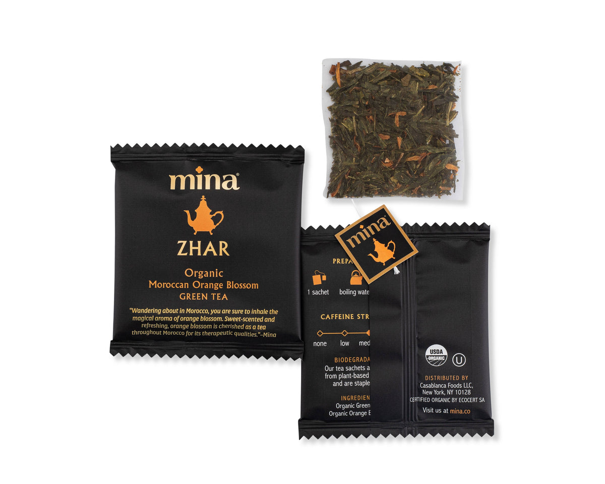 15ct Zhar Organic Moroccan Orange Blossom Green Tea