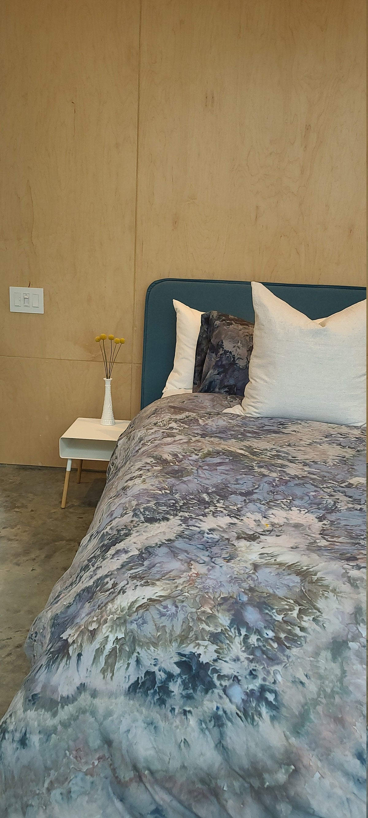 Raven Tie Dye Duvet Cover: Boho Cotton Bedding Set for Twin XL, Full, Queen, King | Dorm Sheets