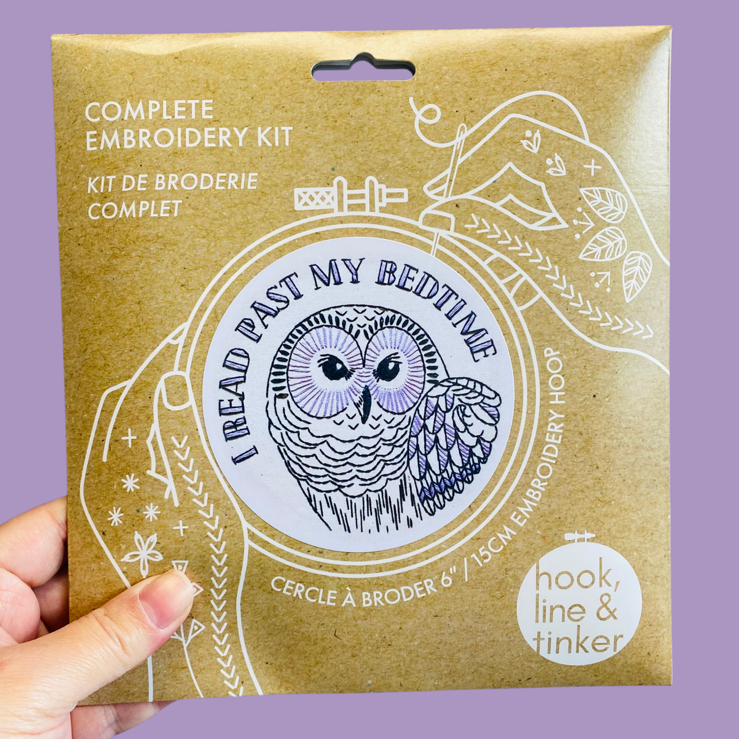 I read past my bedtime Complete Embroidery Kit v.2