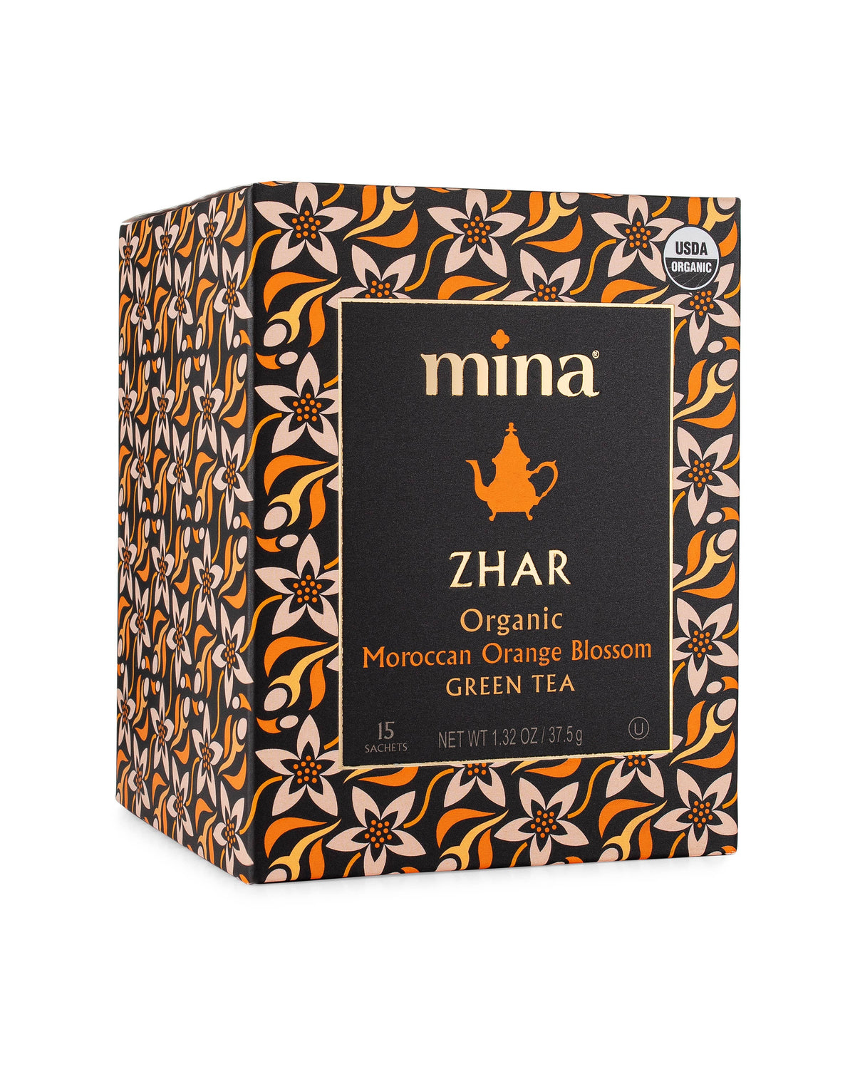 15ct Zhar Organic Moroccan Orange Blossom Green Tea
