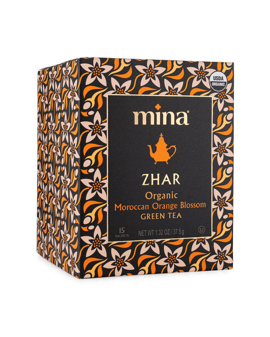 15ct Zhar Organic Moroccan Orange Blossom Green Tea