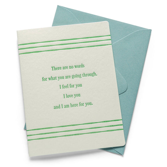 No Words | Letterpress Greeting Card | Sympathy