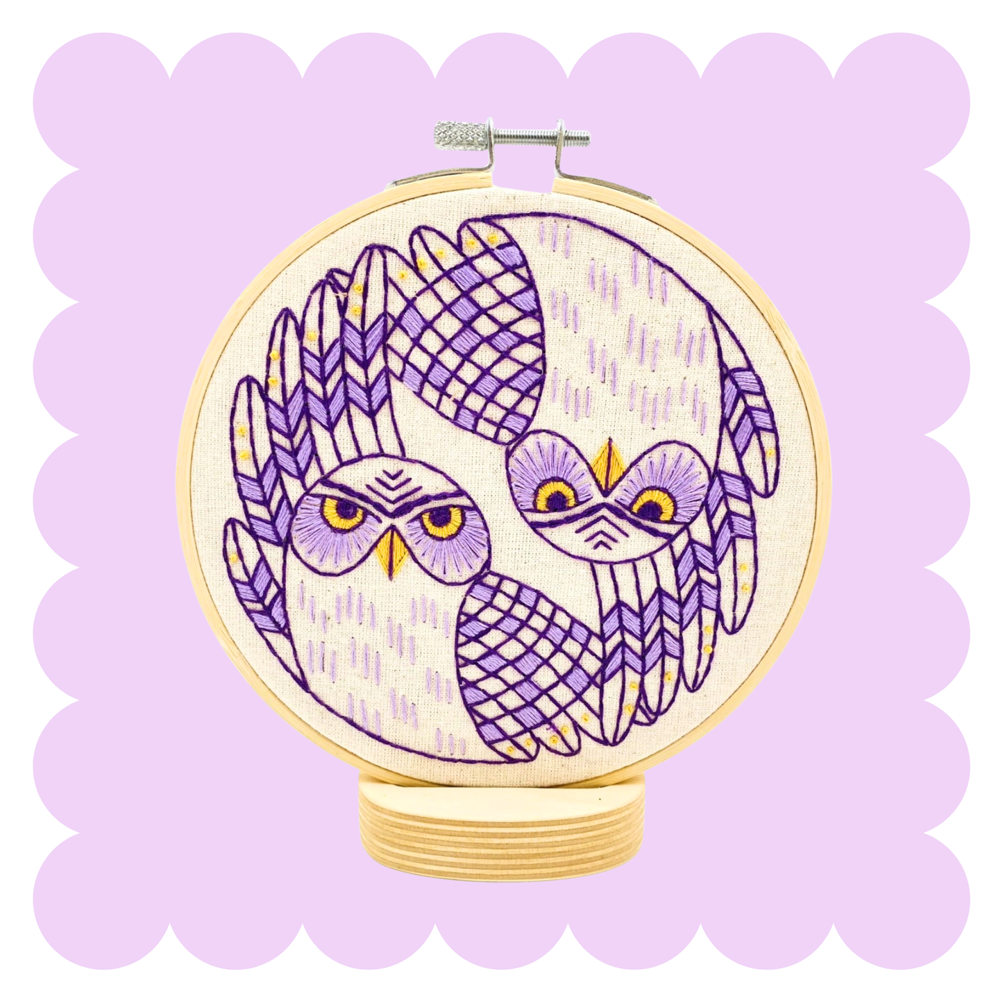 Burrowing Owls Complete Embroidery Kit