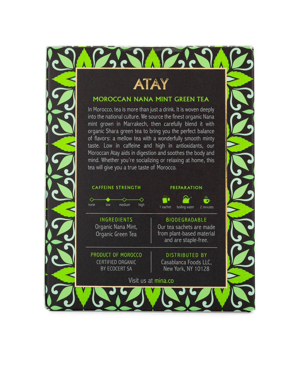 15 ct Atay Organic Moroccan Nana Mint Green Tea