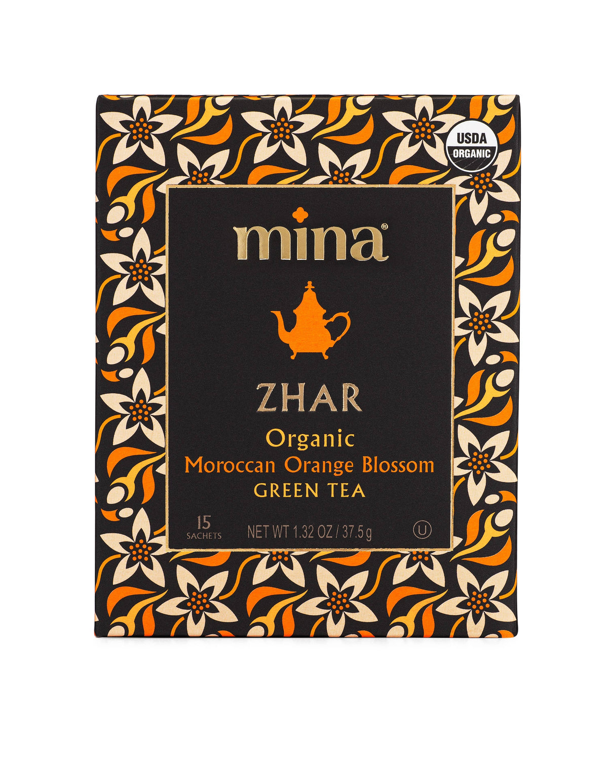 15ct Zhar Organic Moroccan Orange Blossom Green Tea