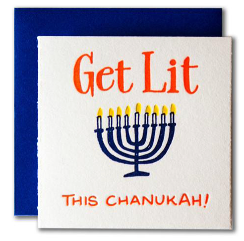 Get Lit This Chanukah Tiny Holiday Card