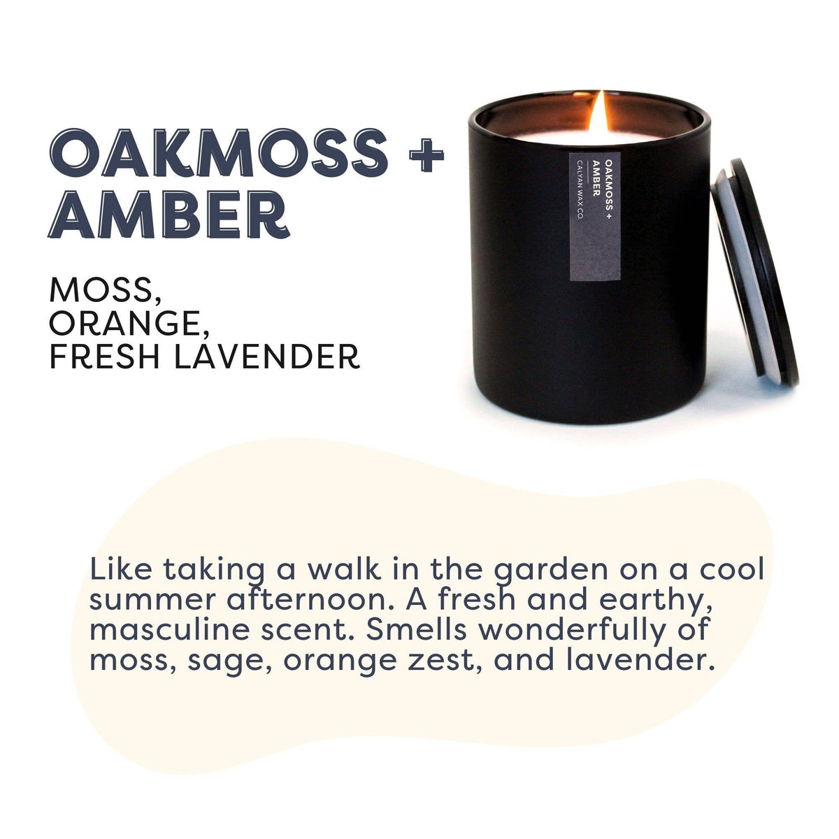 Oakmoss + Amber - Matte Black Tumbler Soy Candle