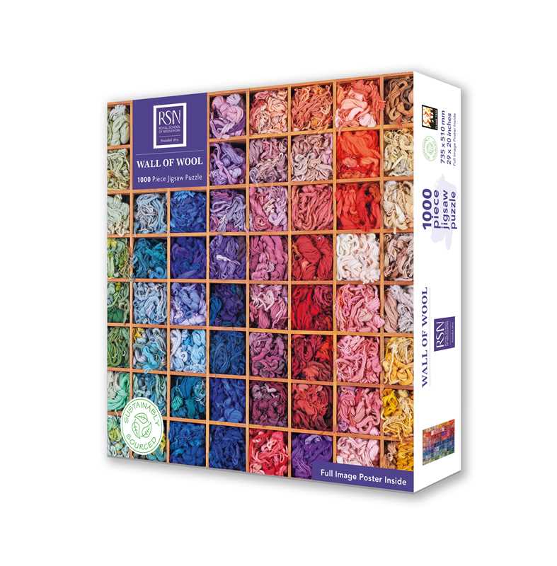 Adult Sustainable Jigsaw Puzzle: Royal School of Needlework: Wall of Wool by