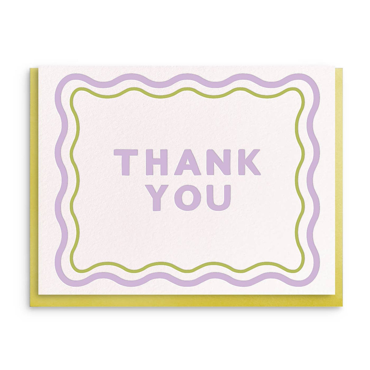 Thanks Wave - Letterpress Thank You Greeting Card