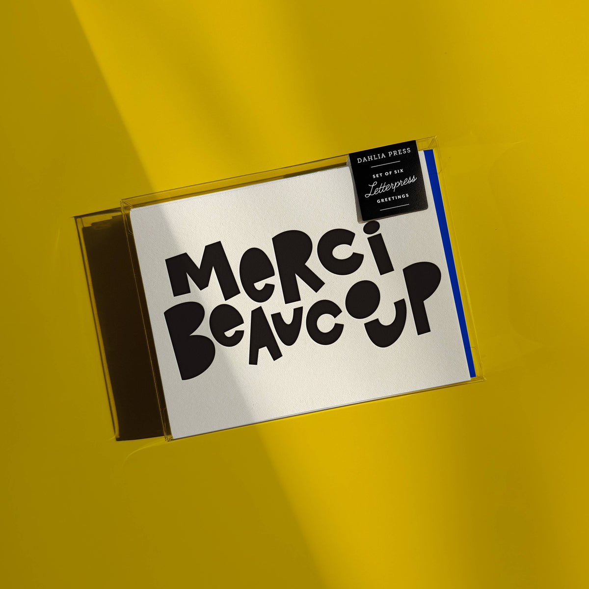 Merci Beaucoup, Letterpress Thank You Greeting Card