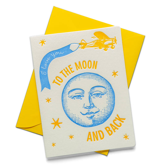 Moon | Letterpress Greeting Card | Love/Wedding