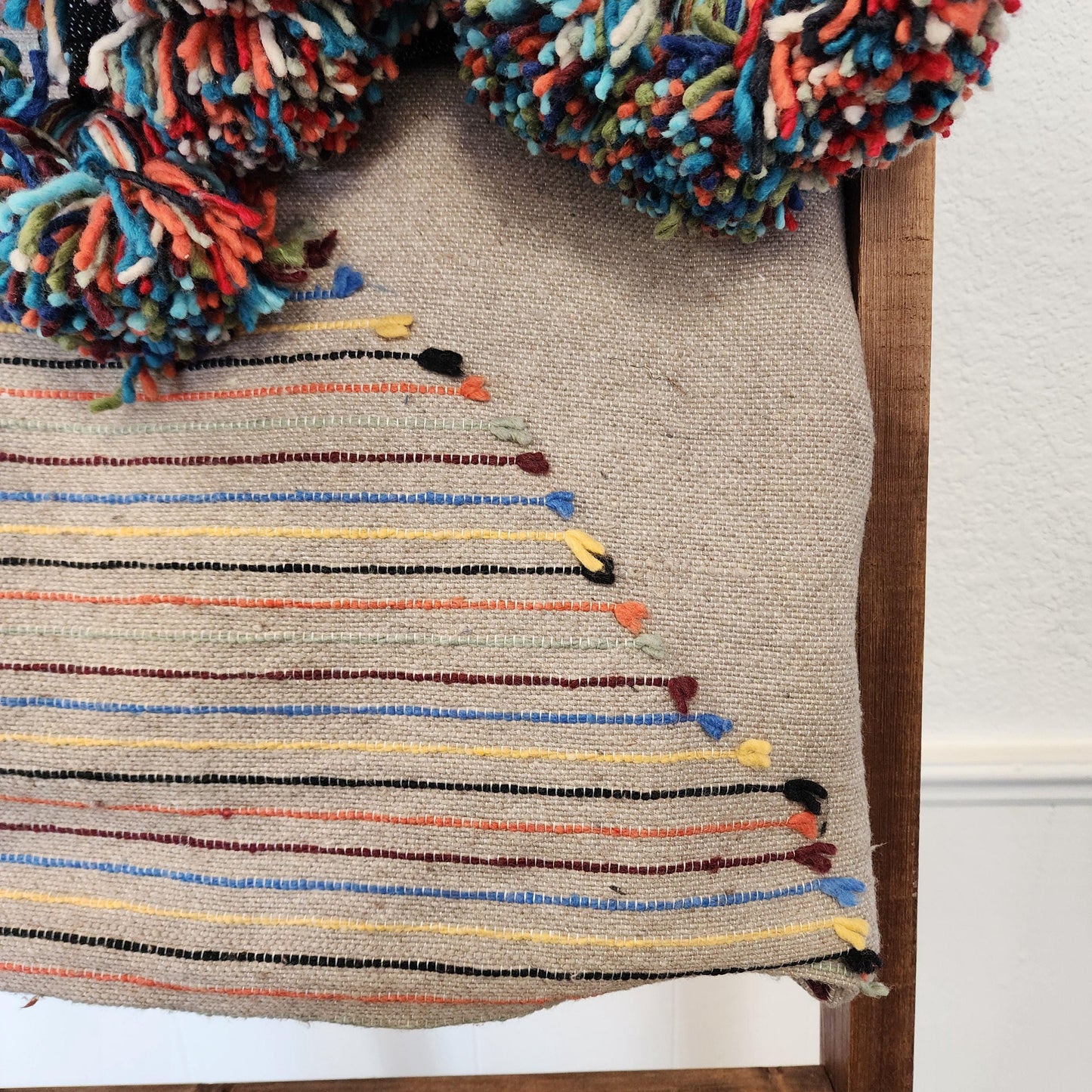 Moroccan Handwoven Cotton Blanket: Authentic Artisan Coverlet for Bedroom, Sofa, and Home Decor
