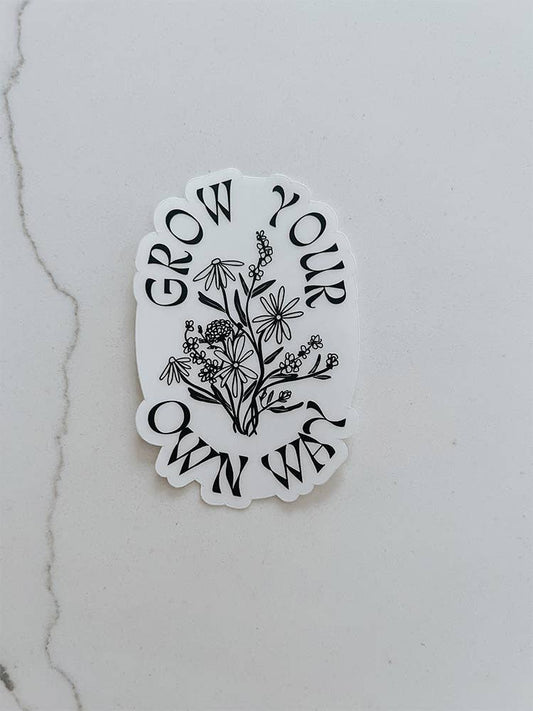 Grow Your Own Way Sticker - Clear