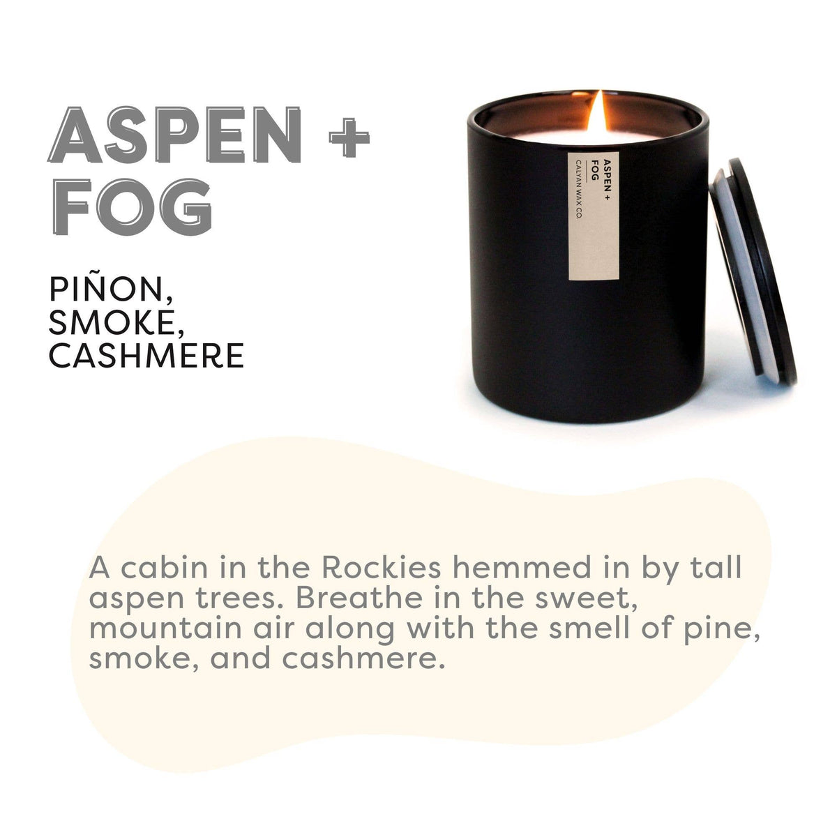 Aspen + Fog - Matte Black Tumbler Soy Candle