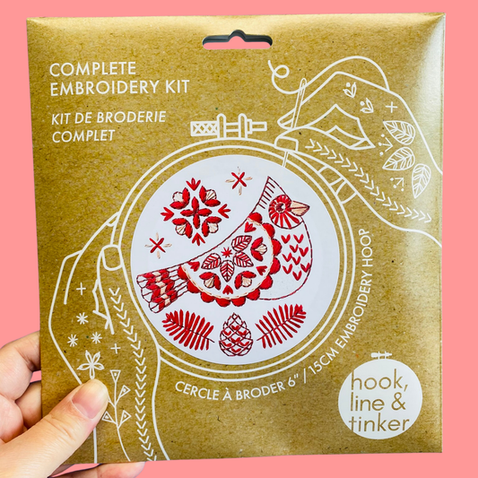 Cardinal Complete Embroidery Kit