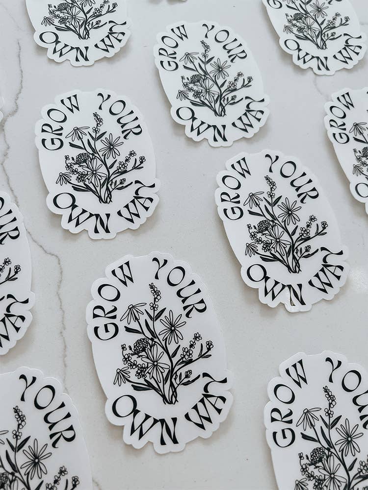 Grow Your Own Way Sticker - Clear