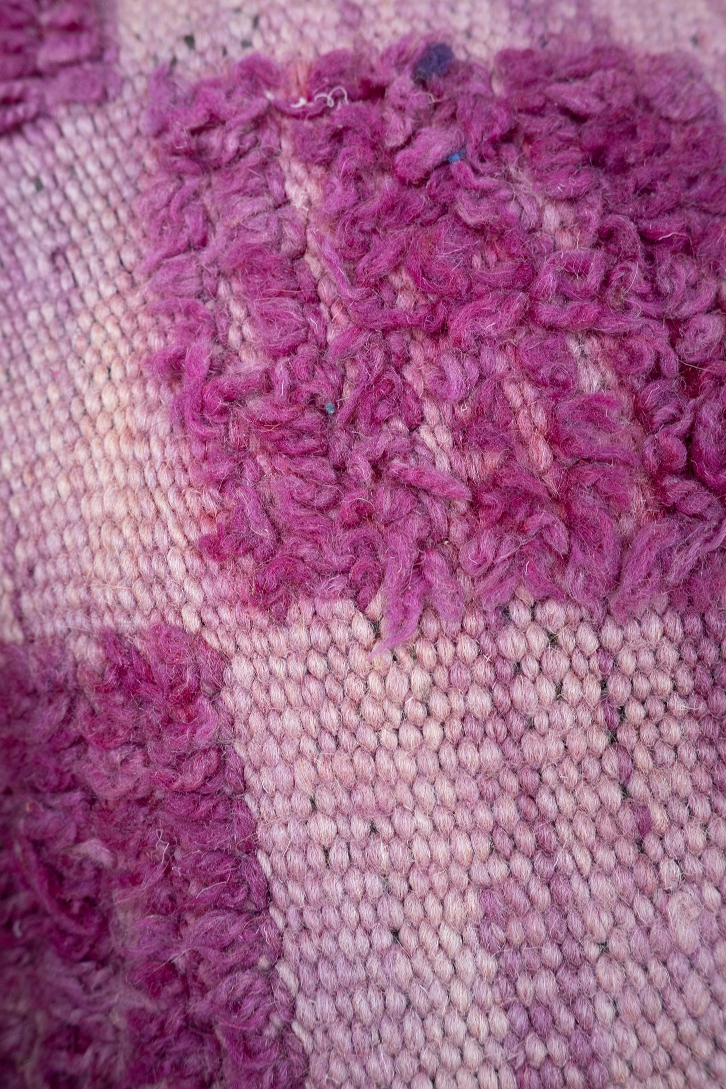 Purple Moroccan Pillow | Textured Wool Cushion Cover | Upcycled Berber Rug Accent