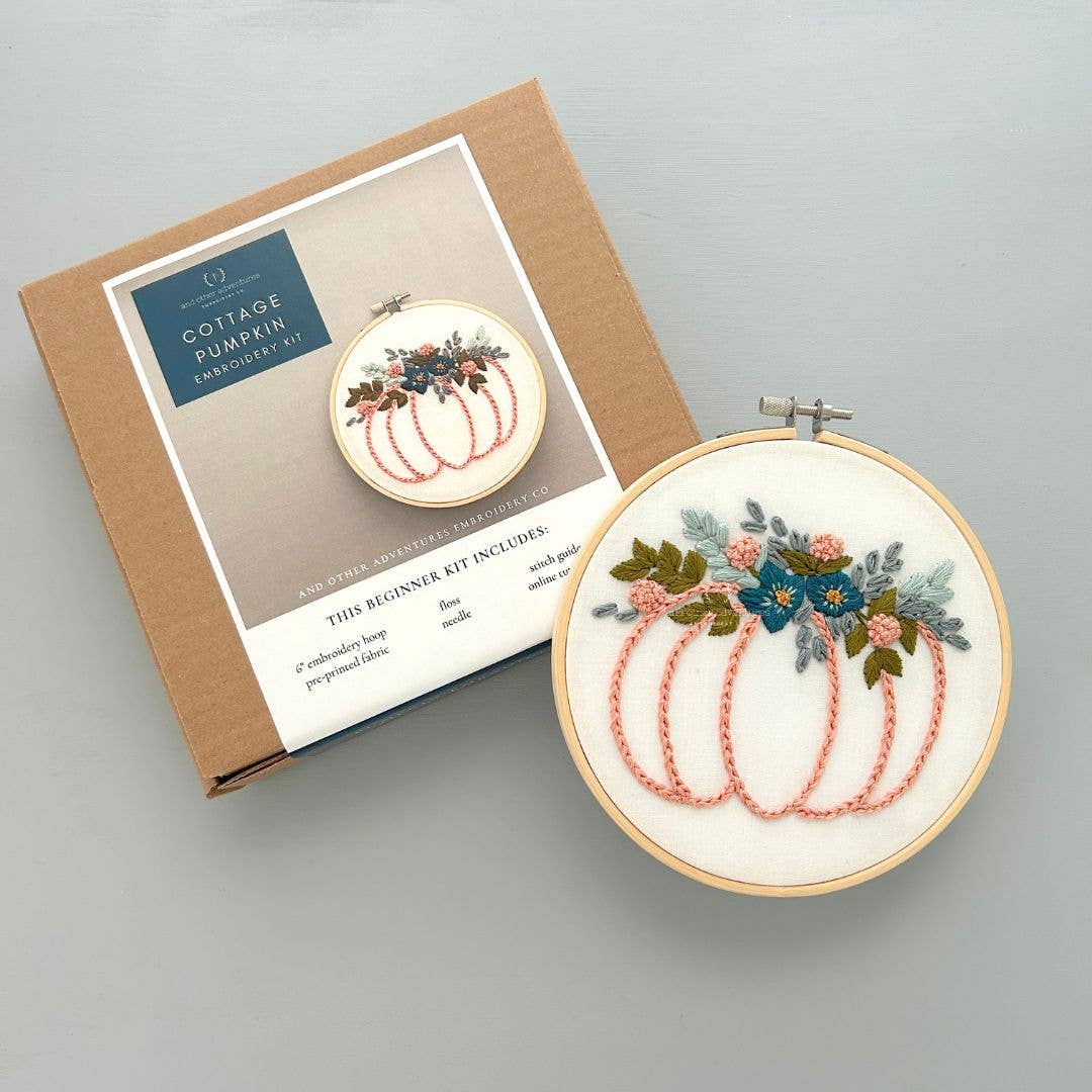 Hand Embroidery Kit - Cottage Pumpkin