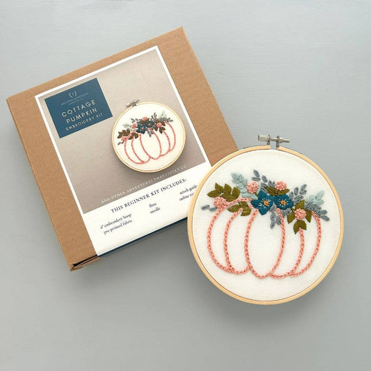 Hand Embroidery Kit - Cottage Pumpkin
