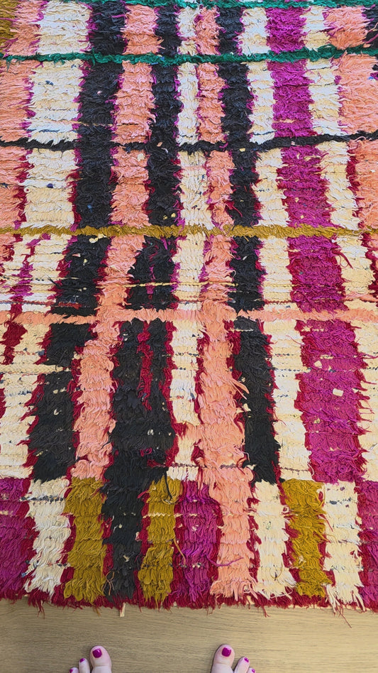 Vintage Moroccan Boucherouite Rug - 004