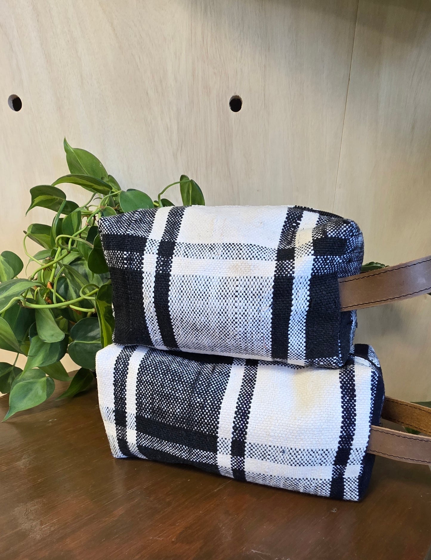 Upcycled Moroccan Blanket Dopp Kit – One‑of‑a‑Kind Travel Toiletry Bag in 3 Colorways (Medium & Large)