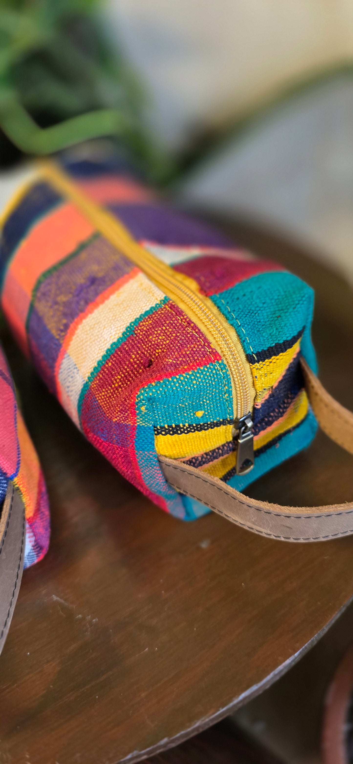 Upcycled Moroccan Blanket Dopp Kit – One‑of‑a‑Kind Travel Toiletry Bag in 3 Colorways (Medium & Large)